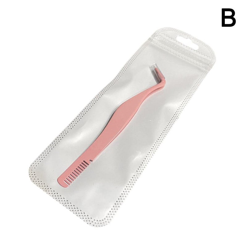 Stainless steel eyelash extension tool with comb, tweezers for applying false eyelashes, makeup tool